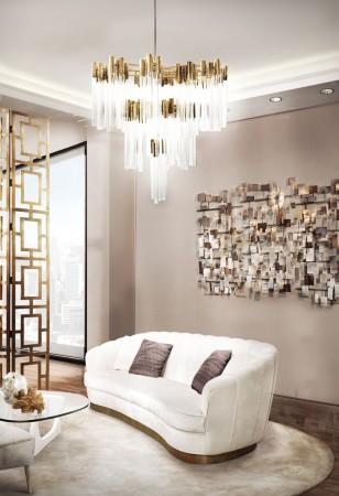 Koket White Velvet Sofa