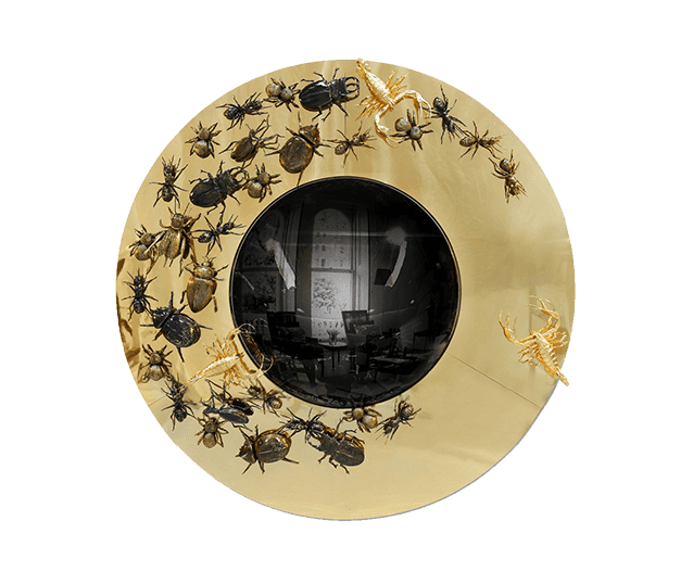 Contemporary Convex Metamorphosis Mirror Console by Boca do Lobo