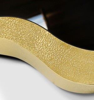 wave hammered brass