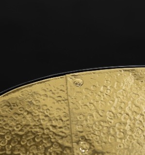 wave hammered brass