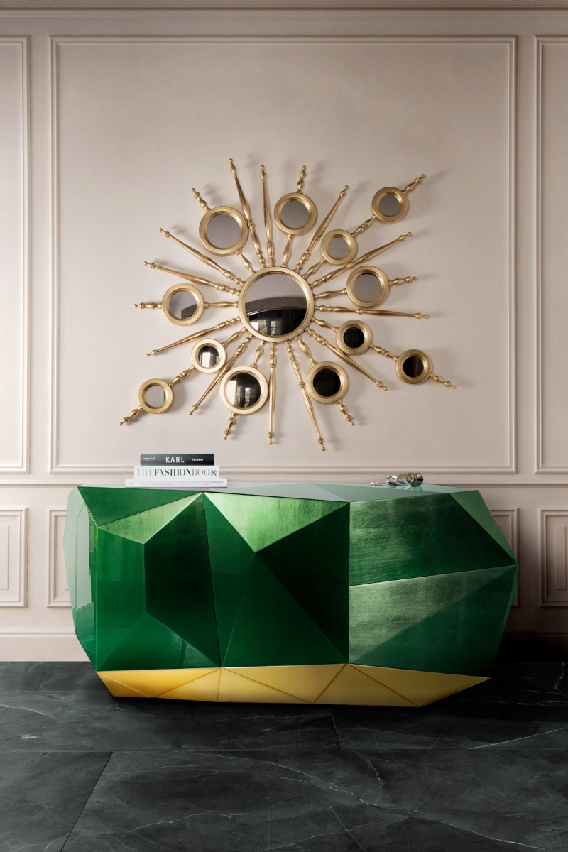Boca do Lobo's exclusive design pieces - Diamond Emerald Sideboard