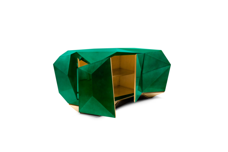 Boca do Lobo's exclusive design pieces - Diamond Emerald Sideboard
