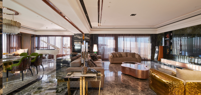 An Extravagant And Luxury Penthouse In Taiwan by Edicom Corp