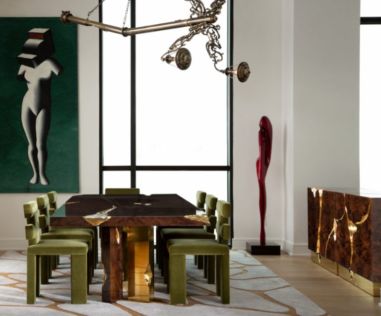 Contemporary Dining Room Inside A Luxury Penthouse - Luxury Penthouse Dining Room Concepts