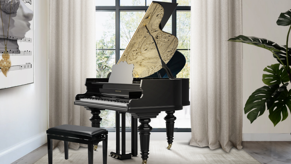 Filigree Grand Piano With The Oldest Jewellery Techniques For A Luxury Living Room