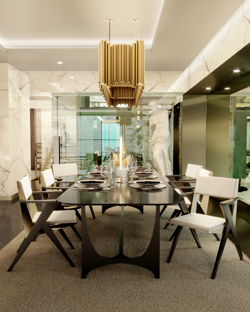 glamorous dining room