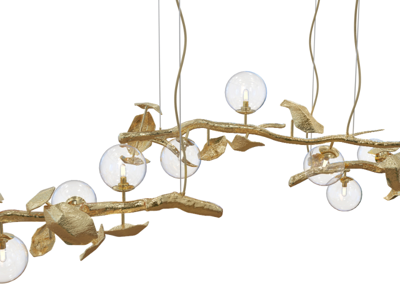 luxury and contemporary gold lamp that remind us of a hera