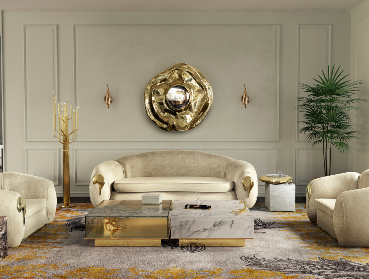 gold and marble lxuury center table
