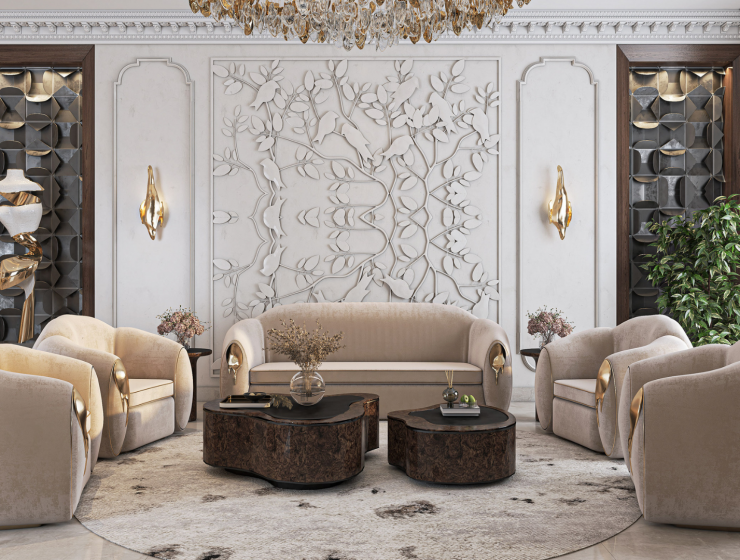 majesti living room with neutral tones