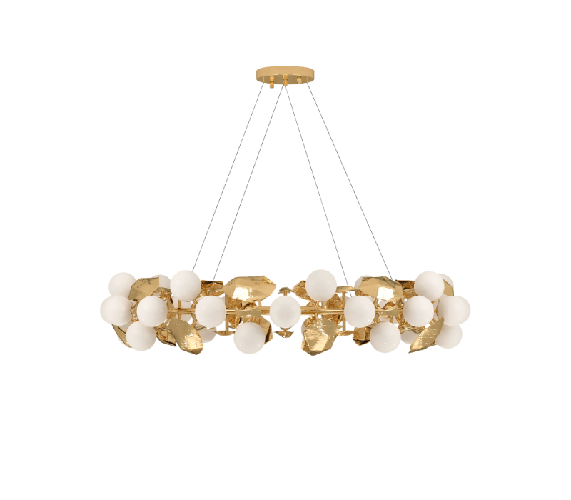 luxury round golden suspension lamp  for your dining room