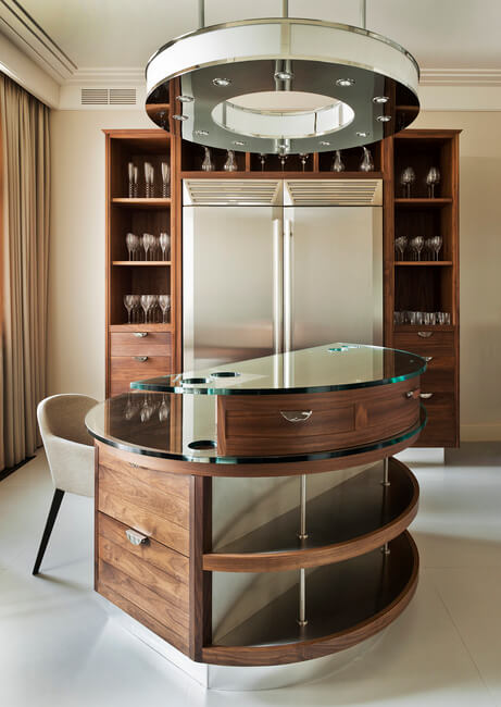 A Contemporary Interior With An Art Moderne Twist- bar