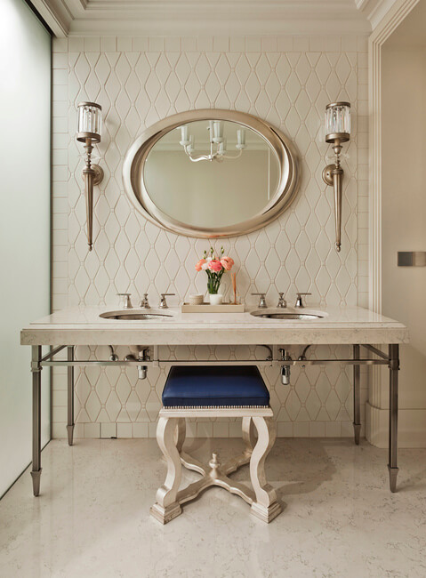 A Contemporary Interior With An Art Moderne Twist- bathroom