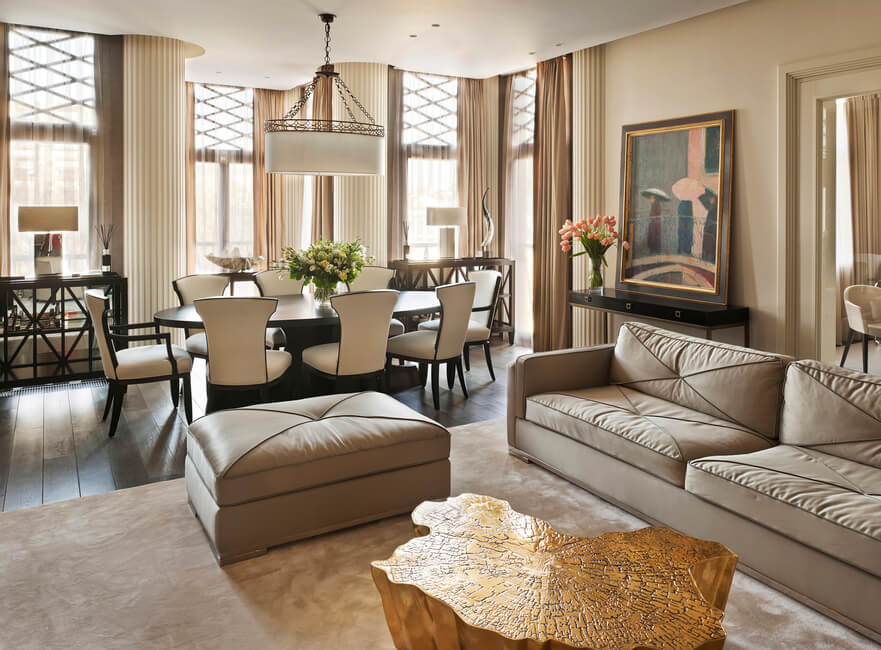 A Contemporary Interior With An Art Moderne Twist- living room