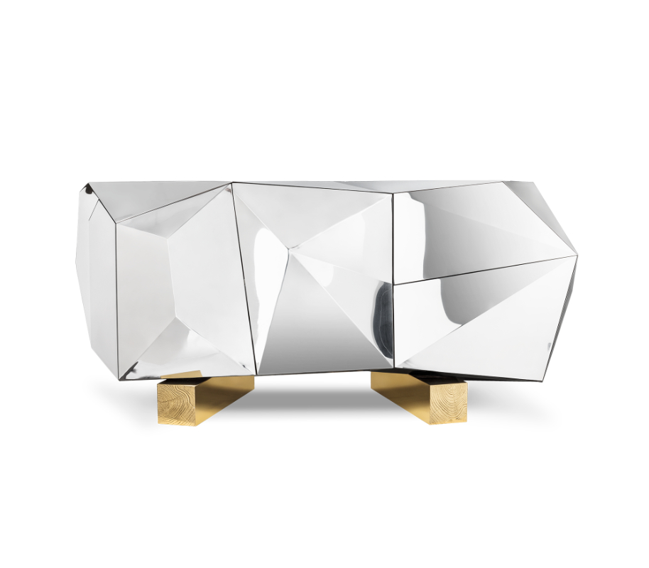 Sumptuous Palace - silver sideboard with golden legs