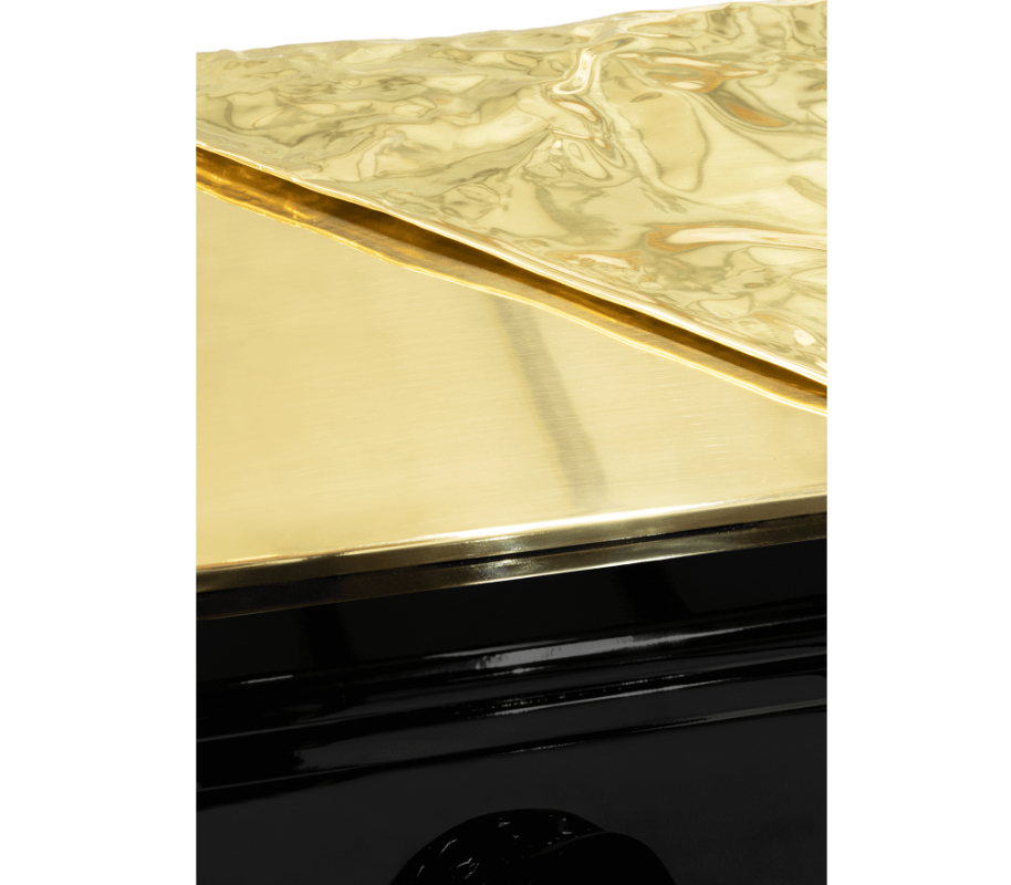 Sideboards - black sideboard with golden details