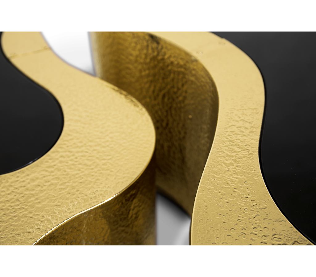 center tables - golden and black center table