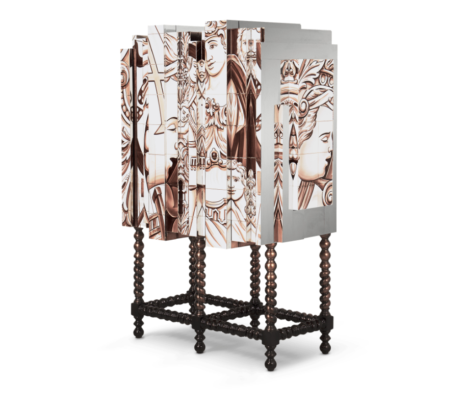 Luxury Furniture - tiles sepia cabinet