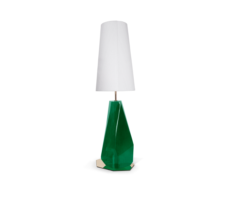 feng shui - green emerald table lamp