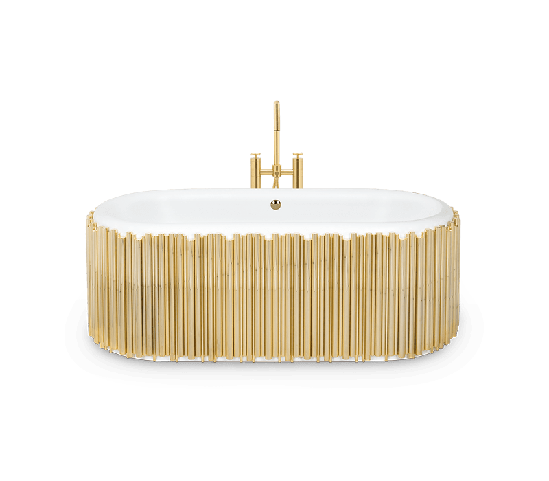 luxury bathroom - golden bathtub