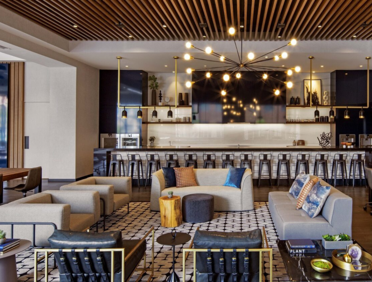 exclusive living room decor by Jeffrey beers design group