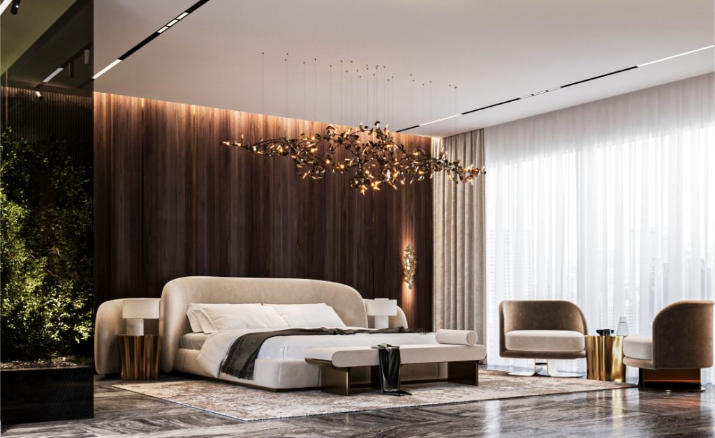 The Taj Designs Master Bedroom | Biophilic Design