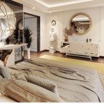 bedroom, lapiaz console, glance mirror, ring mirror