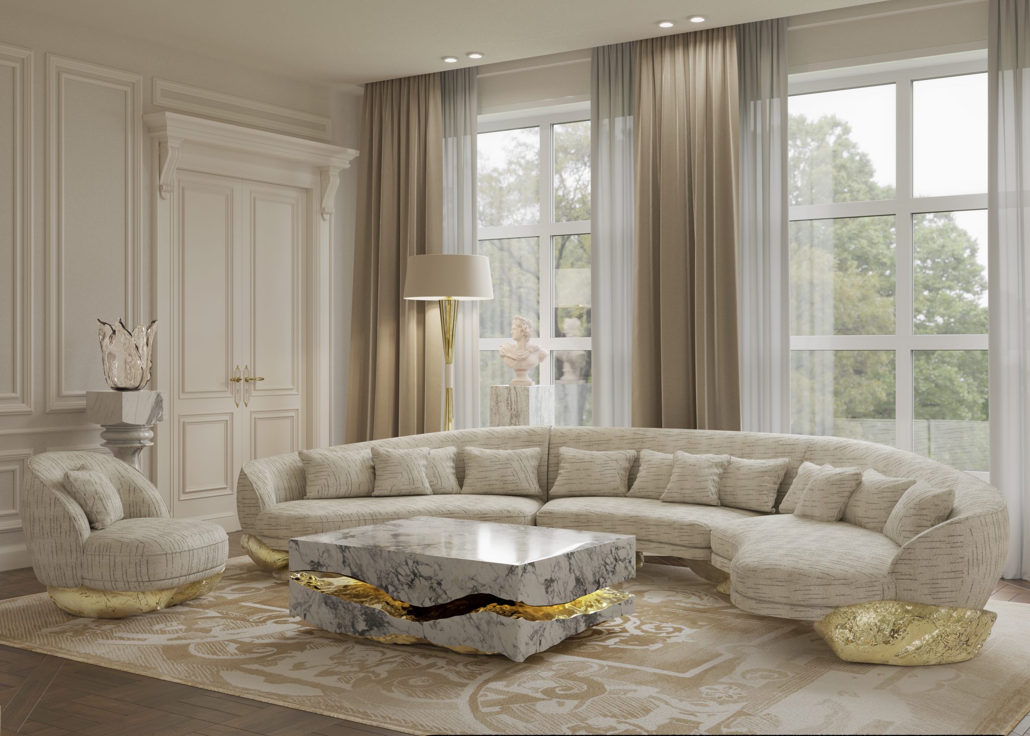 Modern Center Table Design for Living Room