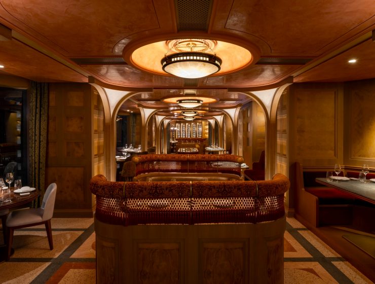 Interior of Luxury restaurant in Hong Kong