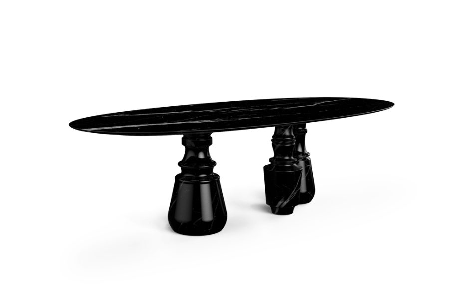 Luxury Marble Furniture, black marble dining table