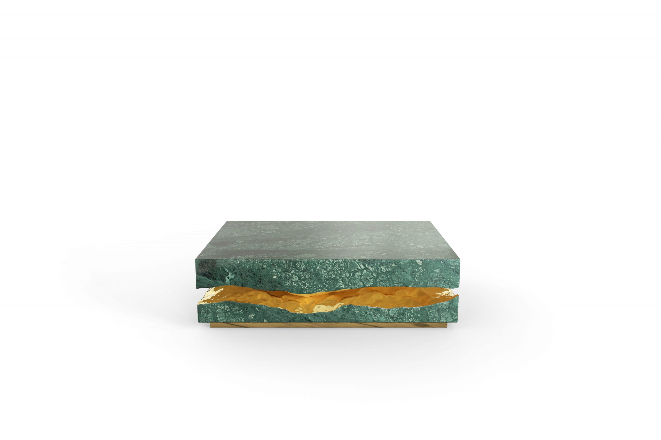 Luxury Marble Furniture, green and gold center table