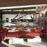 red luxury living room and bold contemporary design