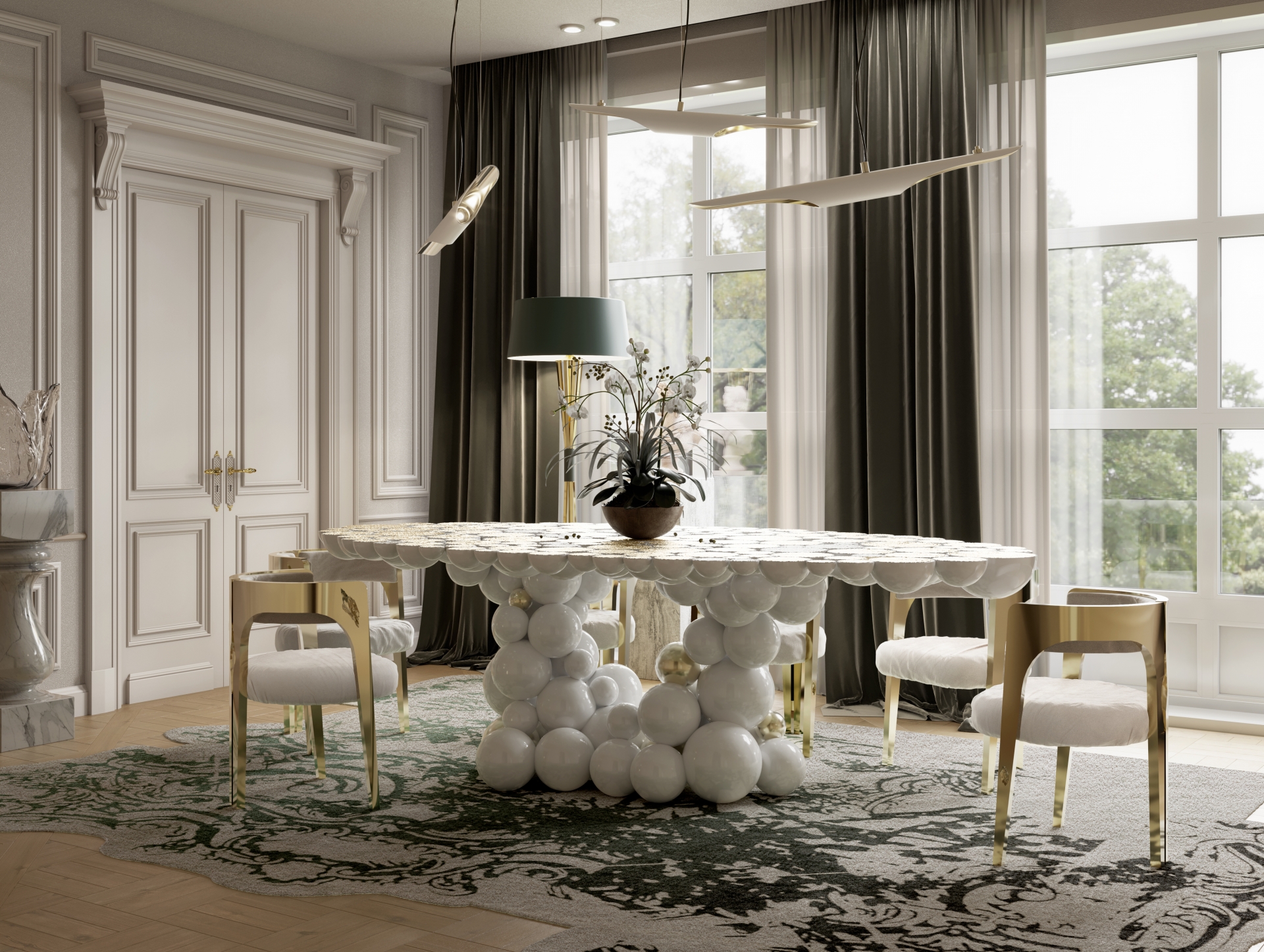 Luxury Dining Rooms in Miami | Modern Glamour Design