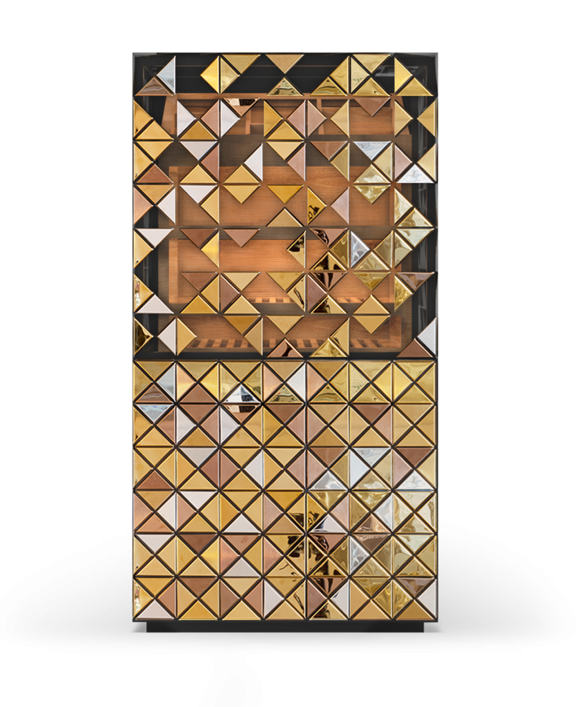 gold cabinet milan design week