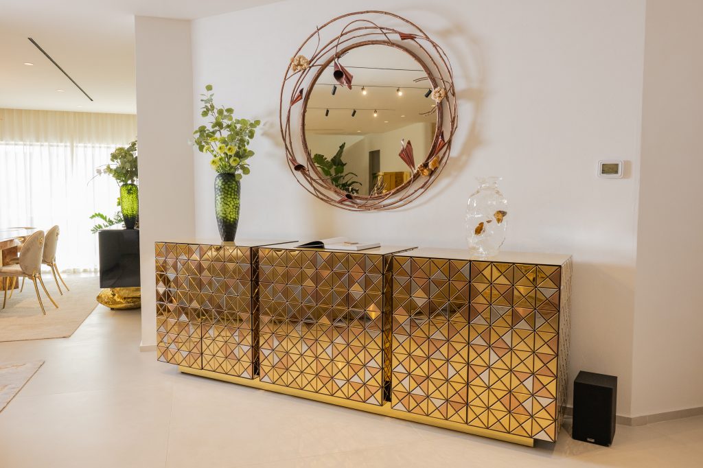 bespoke furniture dubai, with one sideboard gold