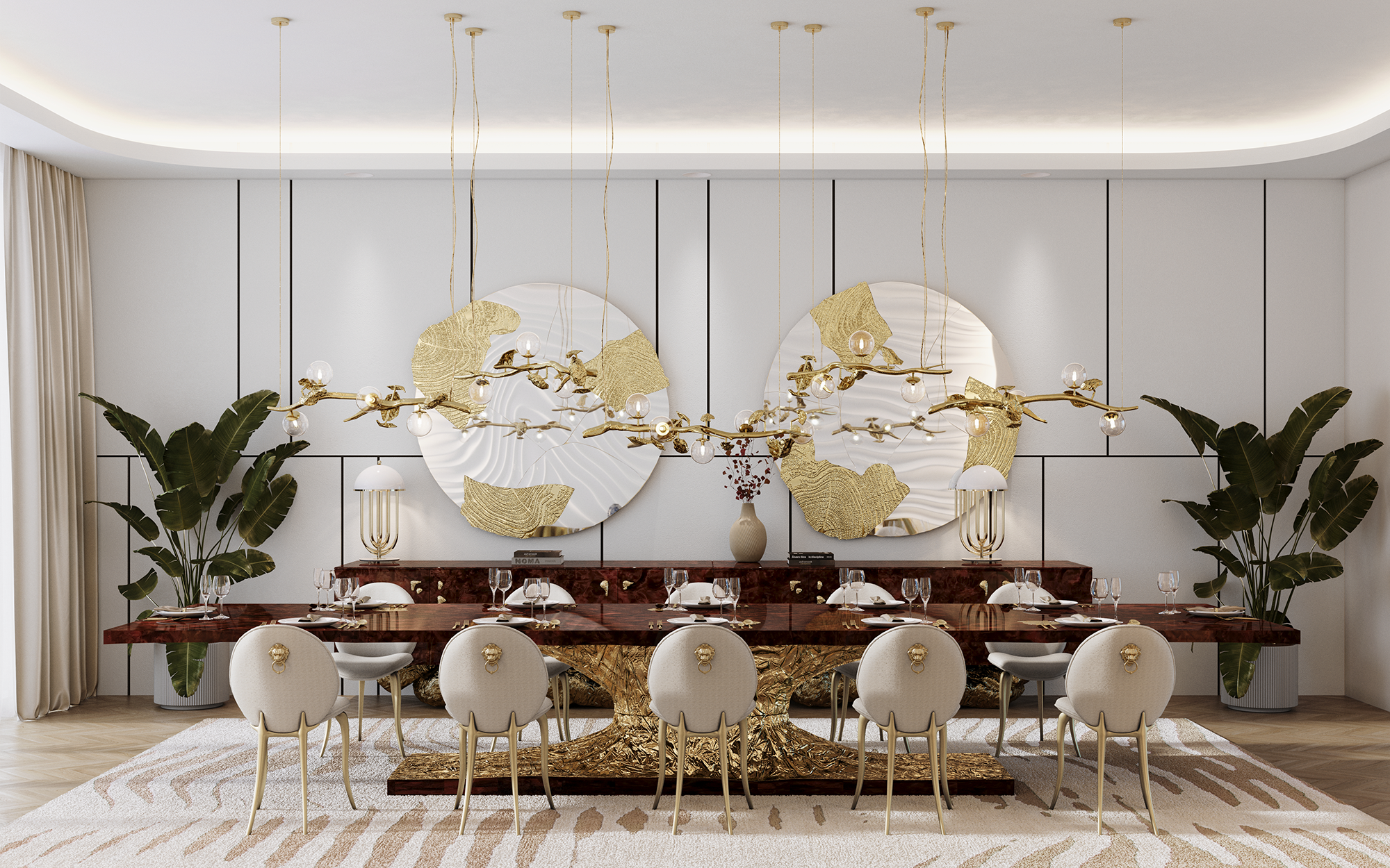 dining room luxury with eden mirror
