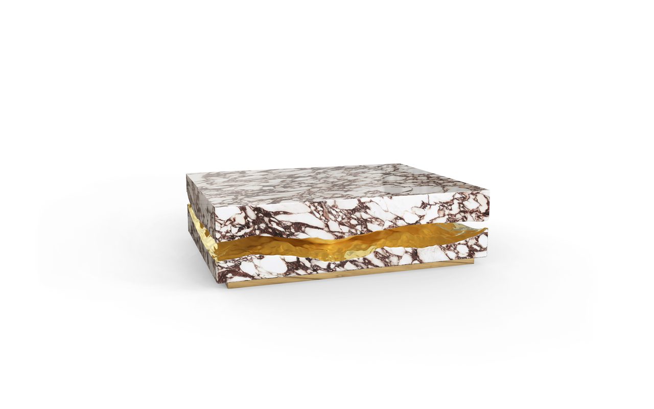 Quarry Calacatta Viola Marble, Quarry Tiles Center Table