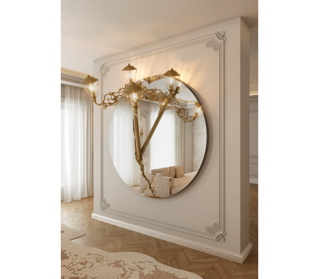 Lumière Round mirror by boca do lobo