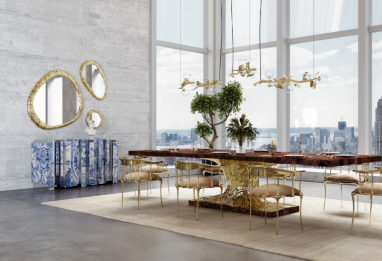 Luxury Dining Rooms With Gold Details