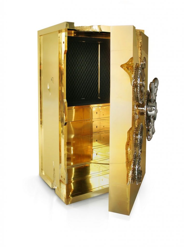 Boca do Lobo- millionaire gold luxury safe by boca do lobo