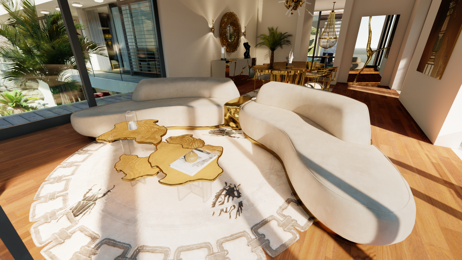 Unraveling A Luxury Living Room in A $15 Million Mansion In Capri