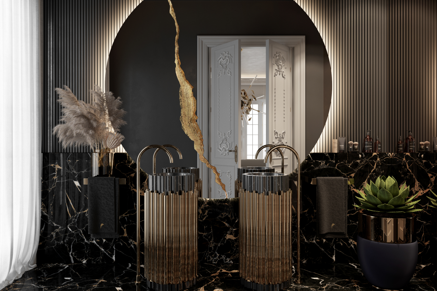 A Multi-Millionaire Luxury Bathroom With A Parisian Aesthetic