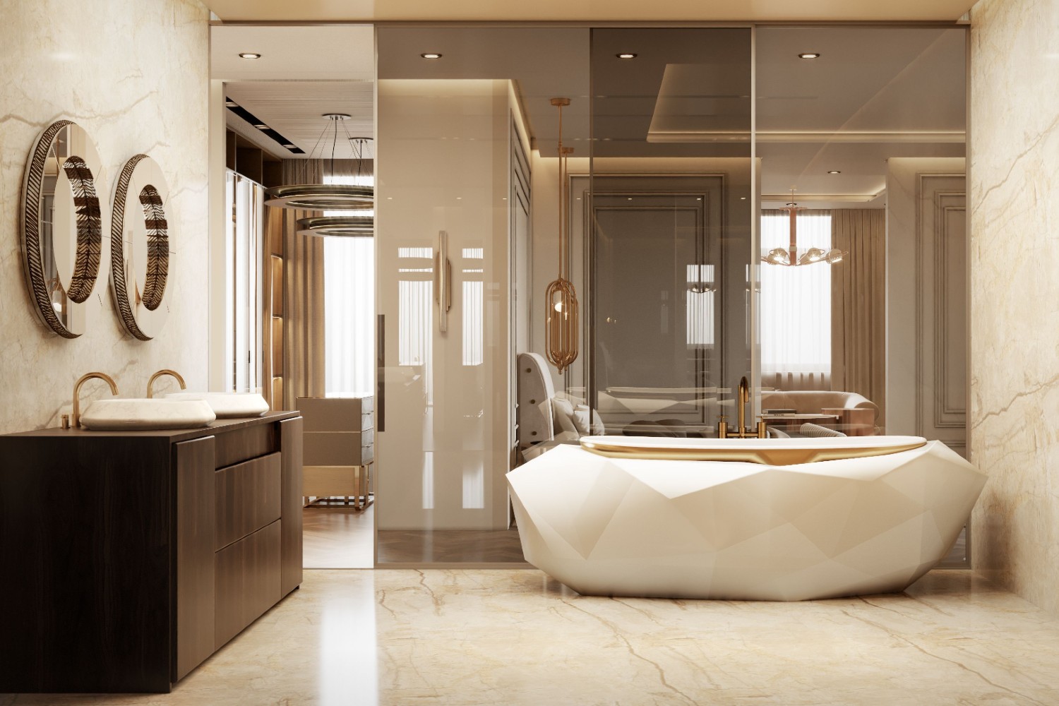 Grey bathroom interior - Interior Design Ideas