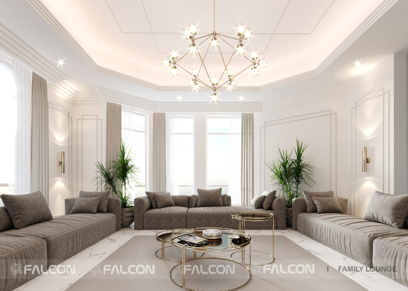 luxury living room interior dubai villa project