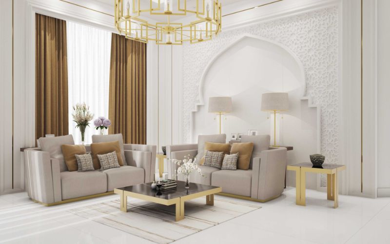 high-end living room interior design project