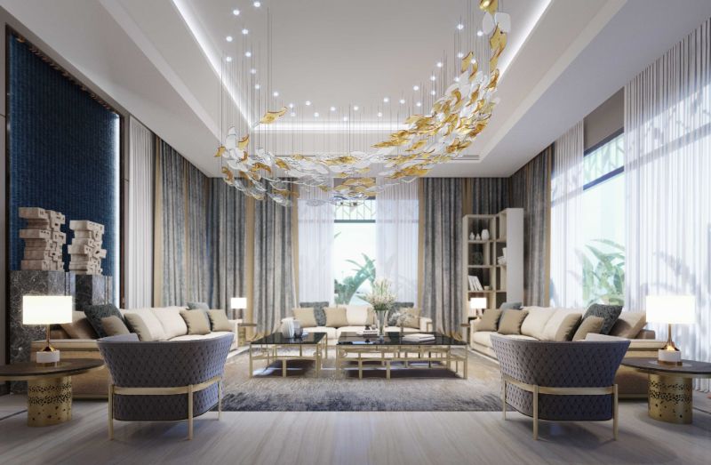 luxury living room interior design project