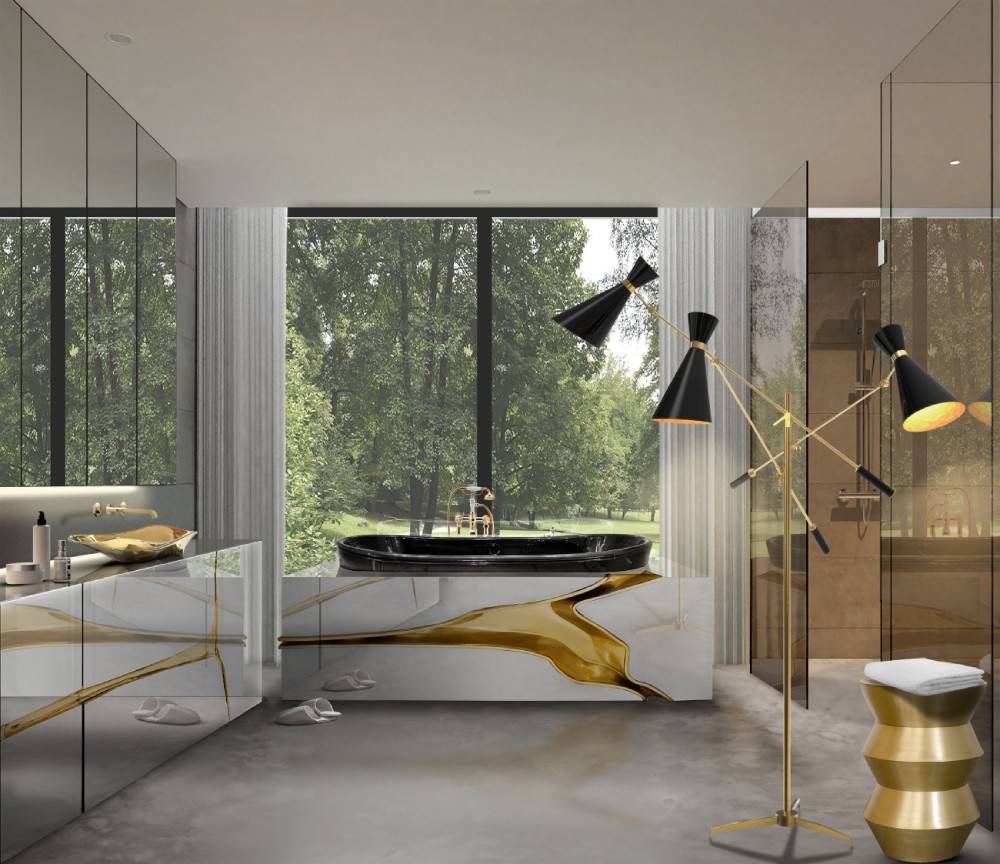 luxury bathroom in a modern interior design