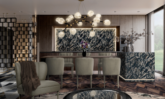 modern nature inspo dining room