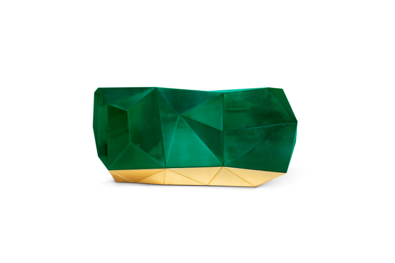 green and gold sideboard diamond emerald sideboard luxury interior design