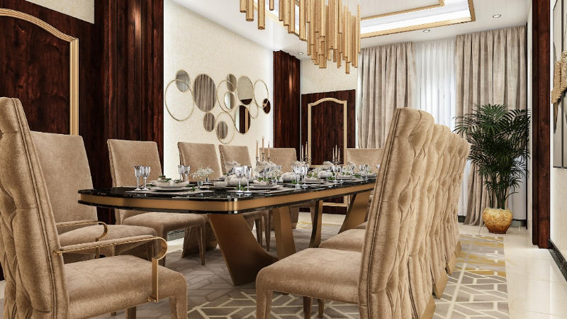 modern riyadh dining room luxury home decor art deco design