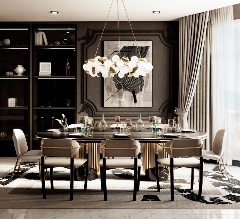 glamorous dining room